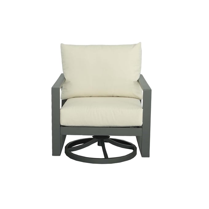 Progressive Furniture Edgewater Gray Beige Outdoor Swivel PRG-I732-SW-CU