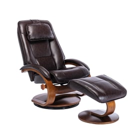 Mac Motion Brampton Brown Whisky Recliner With Ottoman