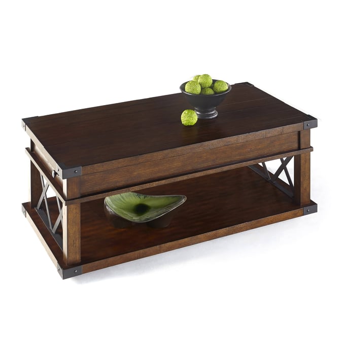 Progressive Furniture Landmark Brown Castered Cocktail Table PRG-P527-01