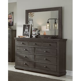 Progressive Furniture Willow Dark Gray Drawer Dresser And Mirror