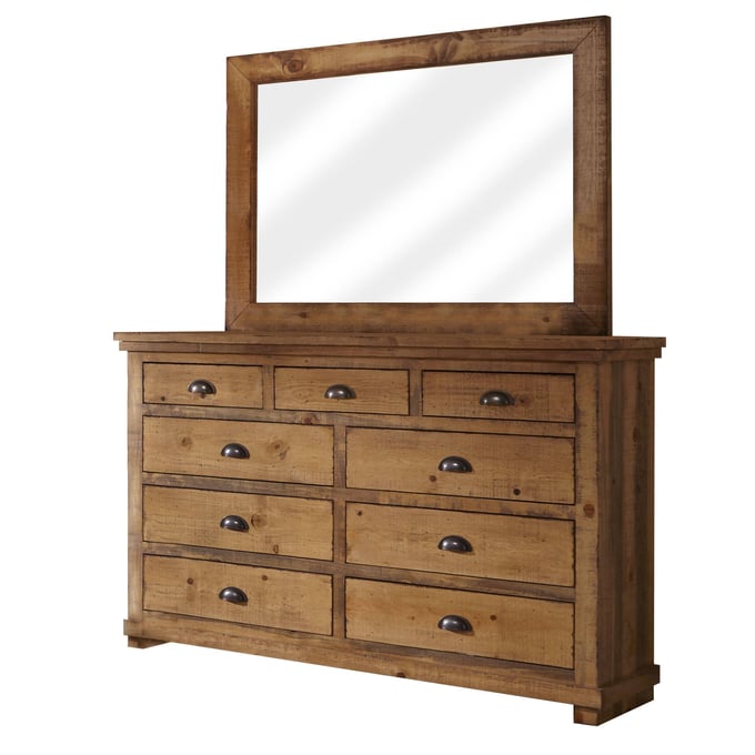 Progressive Furniture Willow Tan Drawer Dresser and Mirror PRG-P608-21-50