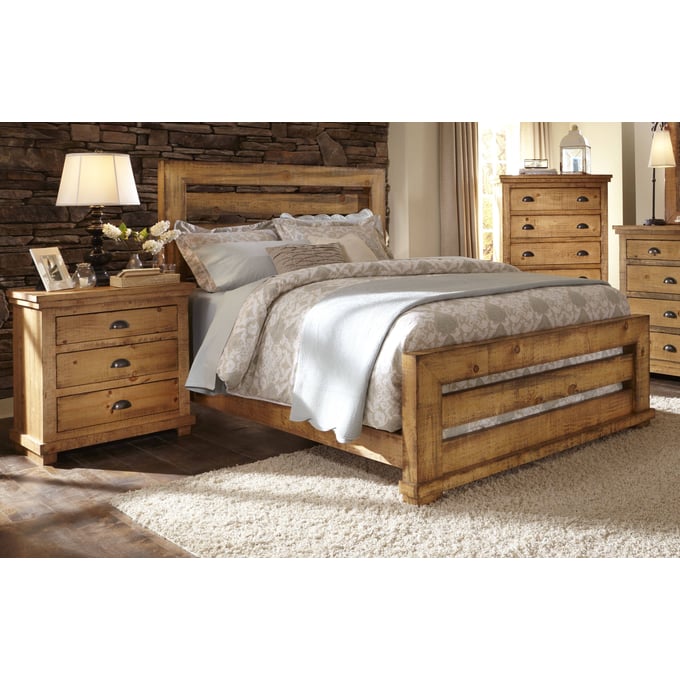 Progressive Furniture Willow Tan 2pc Bedroom Set with Queen Slat Bed PRG-P608-BR-S2