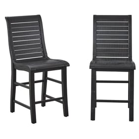 2 Progressive Furniture Willow Black Counter Chairs