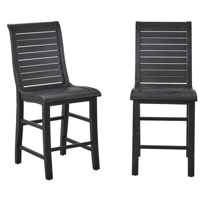 2 Progressive Furniture Willow Black Counter Chairs PRG-P812-63