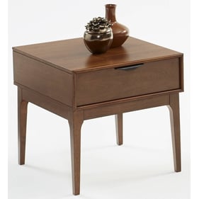 Progressive Furniture Mid Mod Brown End Table