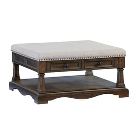 Progressive Furniture Belhamy Park II Brown Upholstered Coffee Table