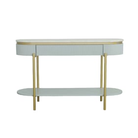 Progressive Furniture Deco District White Gold Sofa Table