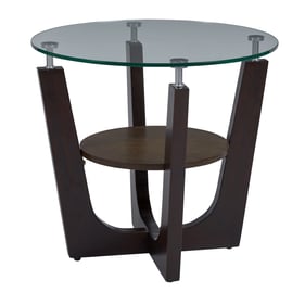 Progressive Furniture Four Points Brown Round End Table