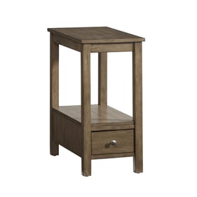 Progressive Furniture Chairsides III Brown Drawer Table