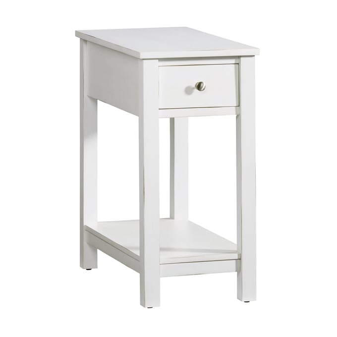 Progressive Furniture White Chairside Table PRG-T400-71