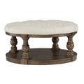 Round Upholstered Cocktail Table