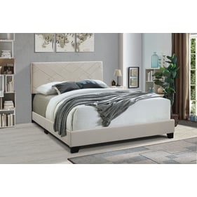 Progressive Furniture Jordan Cream Upholstered Queen Bed