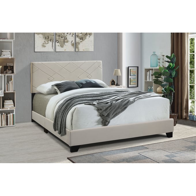 Progressive Furniture Jordan Cream Upholstered King Bed PRG-U390-35