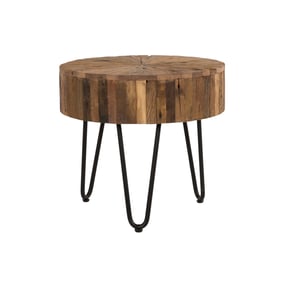 Primo Coastline Brown Black Sawyer Round End Table