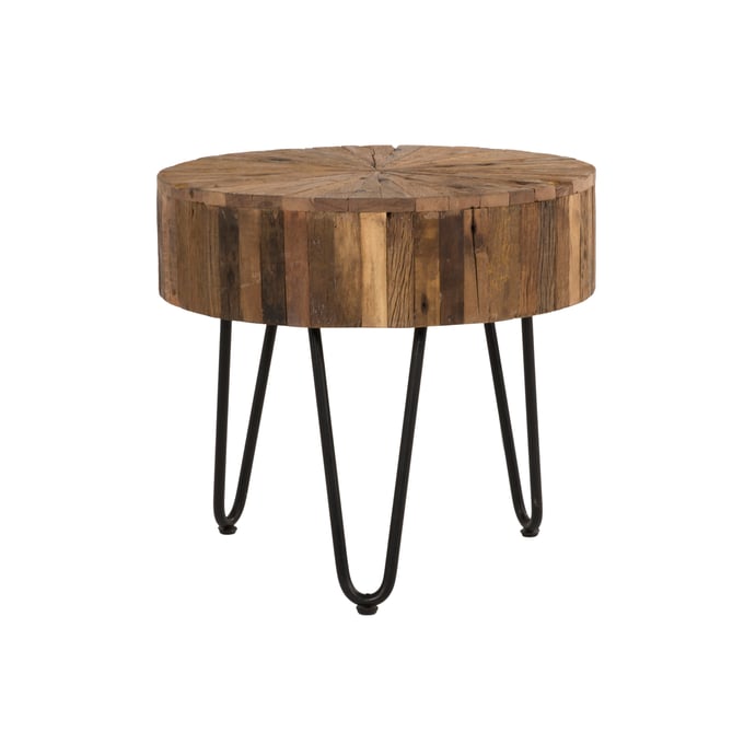 Primo Coastline Brown Black Sawyer Round End Table PRMO-37116