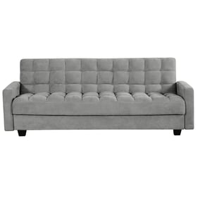 Primo NuSleep Grey Penelope Tufted Sleeper Sofa With Storage