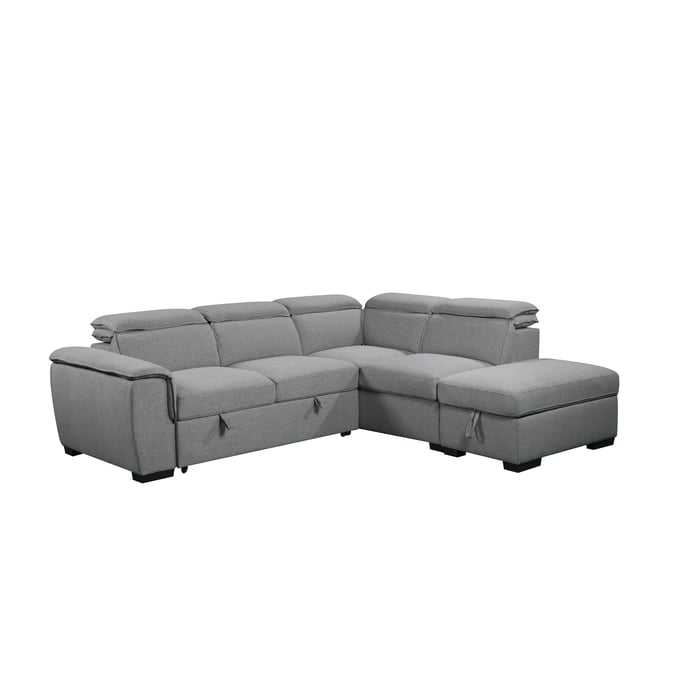 Primo At Home Grey Joss Corner Sofa Bed with Storage PRMO-59076