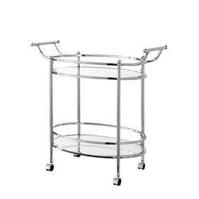 Powell Furniture Chrome Service Cart