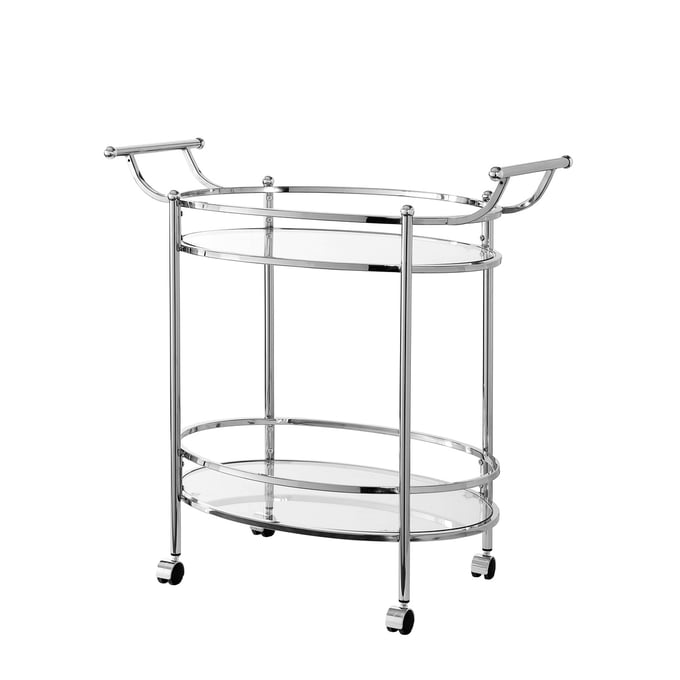 Powell Furniture Chrome Service Cart PWL-13K169