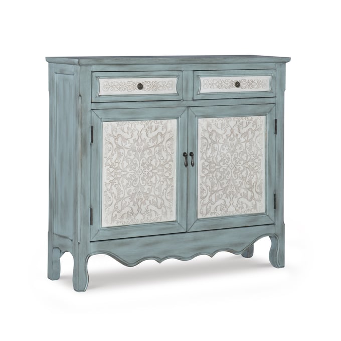 Powell Furniture Clancy Antique Blue White Console PWL-14A2048