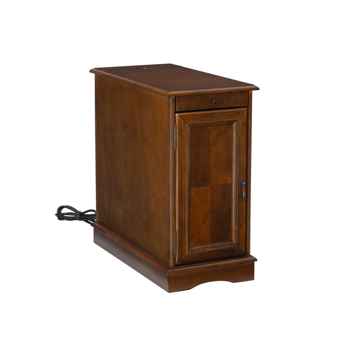 Powell Furniture Barron Hazelnut Accent Table with USB PWL-15A2017HA