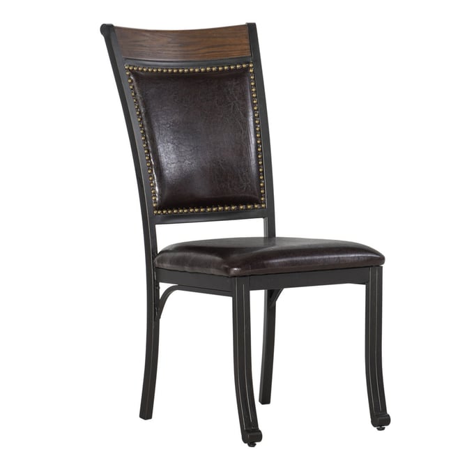 2 Powell Furniture Franklin Dark Brown Side Chairs PWL-15D2020SCX