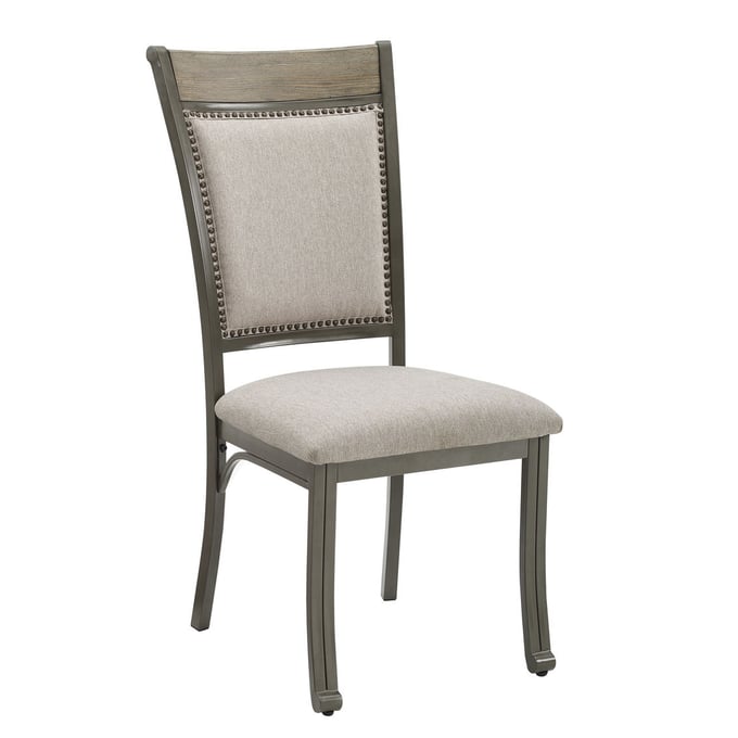 2 Powell Furniture Franklin Grey Side Chairs PWL-D1283B20SC