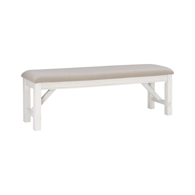 Powell Furniture Turino Smokey White Tan Bench PWL-D1249D19WW