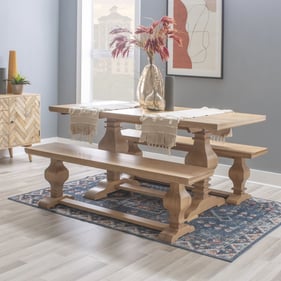 Powell Furniture Mcleavy Rustic Honey 3pc Dining Room Set