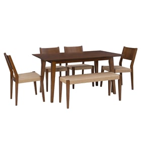 Powell Furniture Cadence Brown 6pc Dining Room Set