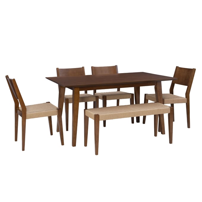 Powell Furniture Cadence Brown 6pc Dining Room Set PWL-D1275D19PC6