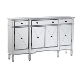 Powell Furniture Milan Silver Mirrored 3 Drawers Console