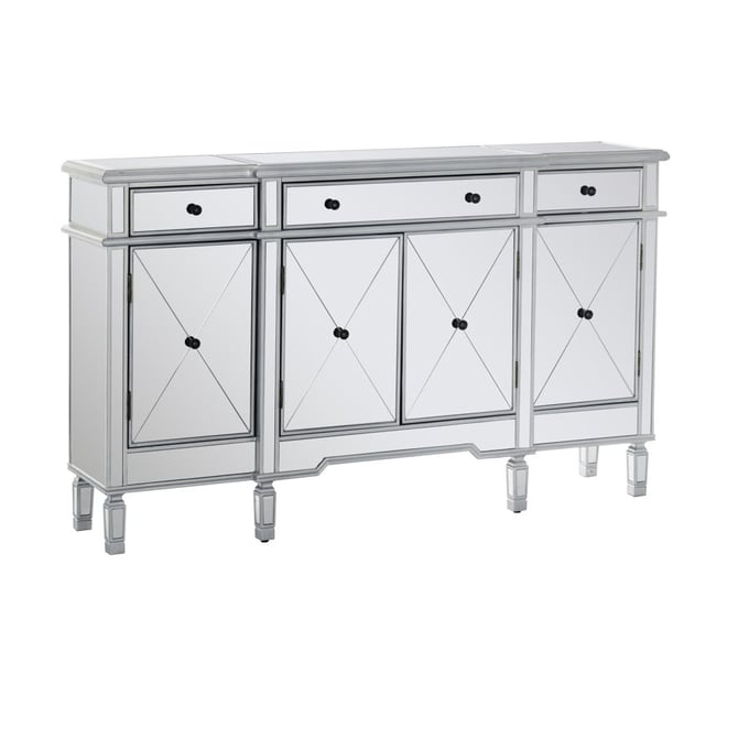 Powell Furniture Milan Silver Mirrored 3 Drawers Console PWL-233-695