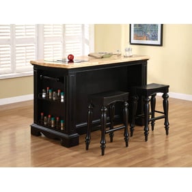 Powell Furniture Pennfield Black 3pc Counter Height Bar Set