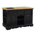 Pennfield Black Kitchen Island