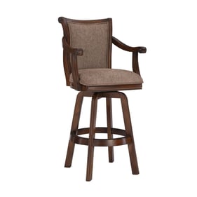 Powell Furniture Brandon Lightly Warm Cherry Light Brown Swivel Bar Stool