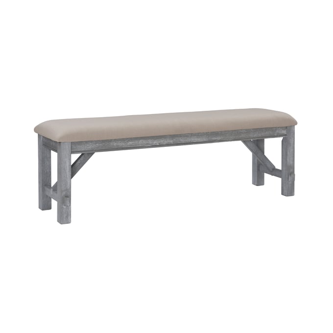 Powell Furniture Turino Weathered Grey Tan Dining Bench PWL-457-260B