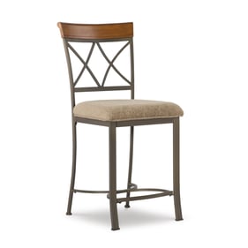 Powell Furniture Hamilton Medium Cherry Taupe Counter Stool