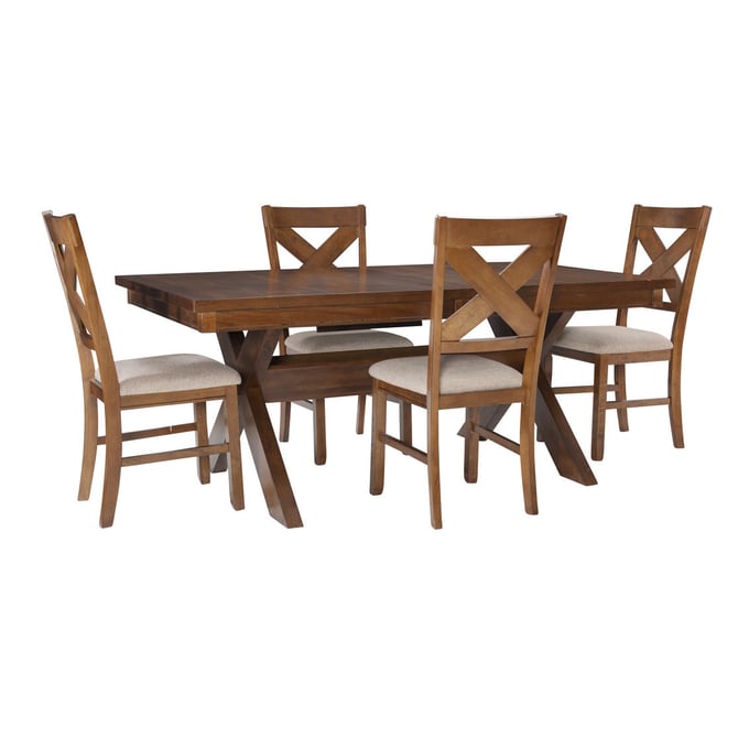 Powell Furniture Kraven Dark Hazelnut 5pc Dining Room Set PWL-713-417M1