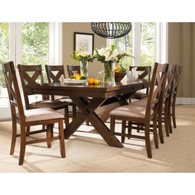 Powell Furniture Kraven Dark Hazelnut 9pc Dining Room Set