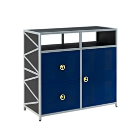 Powell Furniture Dune Buggy Blue Black 2 Drawers Cabinet