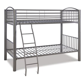 Powell Furniture Heavy Metal Pewter Twin Over Twin Bunk Bed