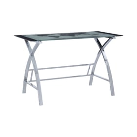 Powell Furniture Dylan Chrome Map Printing Computer Desk