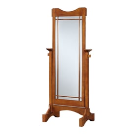 Powell Furniture Anna Lee Mission Oak Cheval Mirror