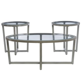 Powell Furniture Bowen Champagne 3pc Coffee and End Table Set