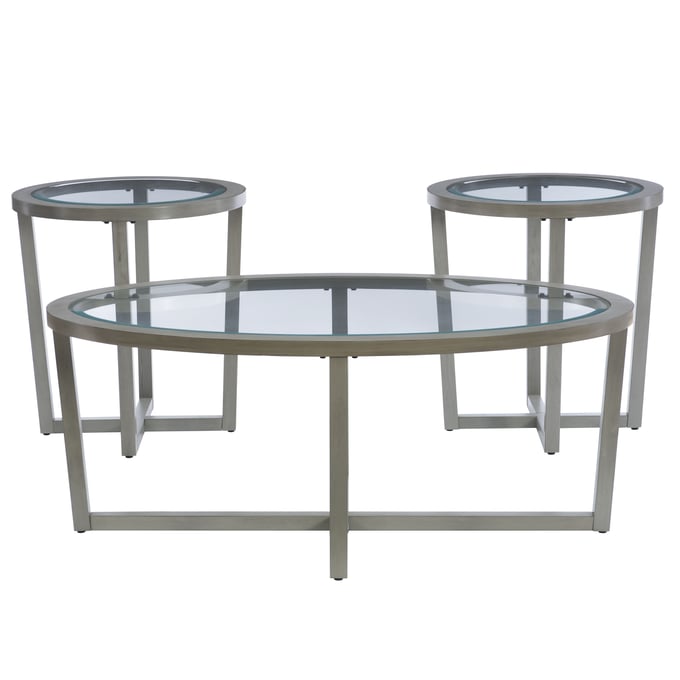 Powell Furniture Bowen Champagne 3pc Coffee and End Table Set PWL-D1002LA23GMPC3