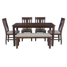 Powell Furniture Landry Brown Beige Lepine 6pc Dining Room Set