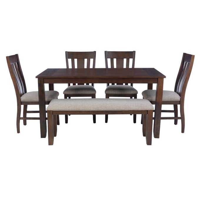 Powell Furniture Landry Brown Beige Lepine 6pc Dining Room Set PWL-D1010LD23PC6