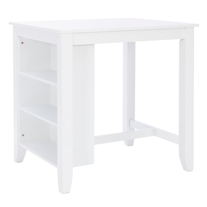 Powell Furniture Maui White Mayfair Counter Height Space Saving Table PWL-D1015LD23CTSS