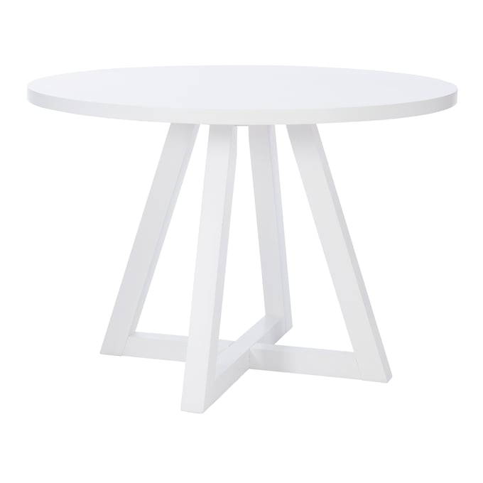 Powell Furniture Maui White Mayfair Round Dining Table PWL-D1015LD23RDTW